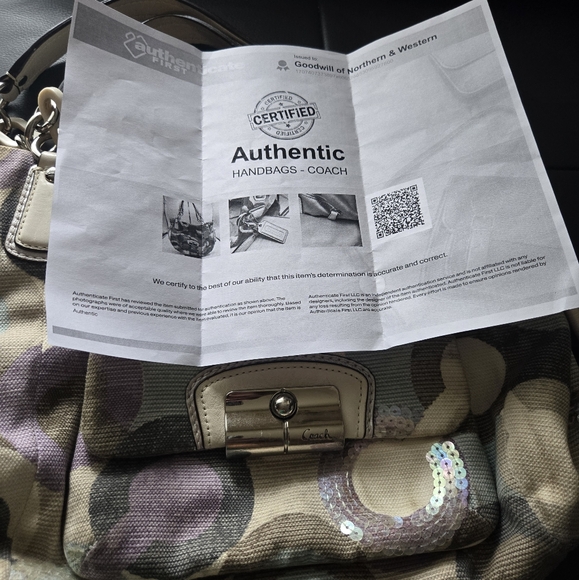 Coach Multocolor Shoulder Bag/ Leather Handles - Picture 8 of 8